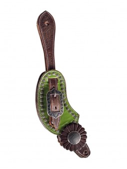 Lanières Eperons Conchos Green